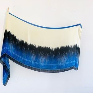 Roberto Cavalli bright blue silk Scarf